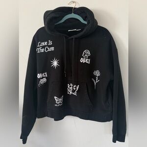 Obey Black Hoodie with White Logo